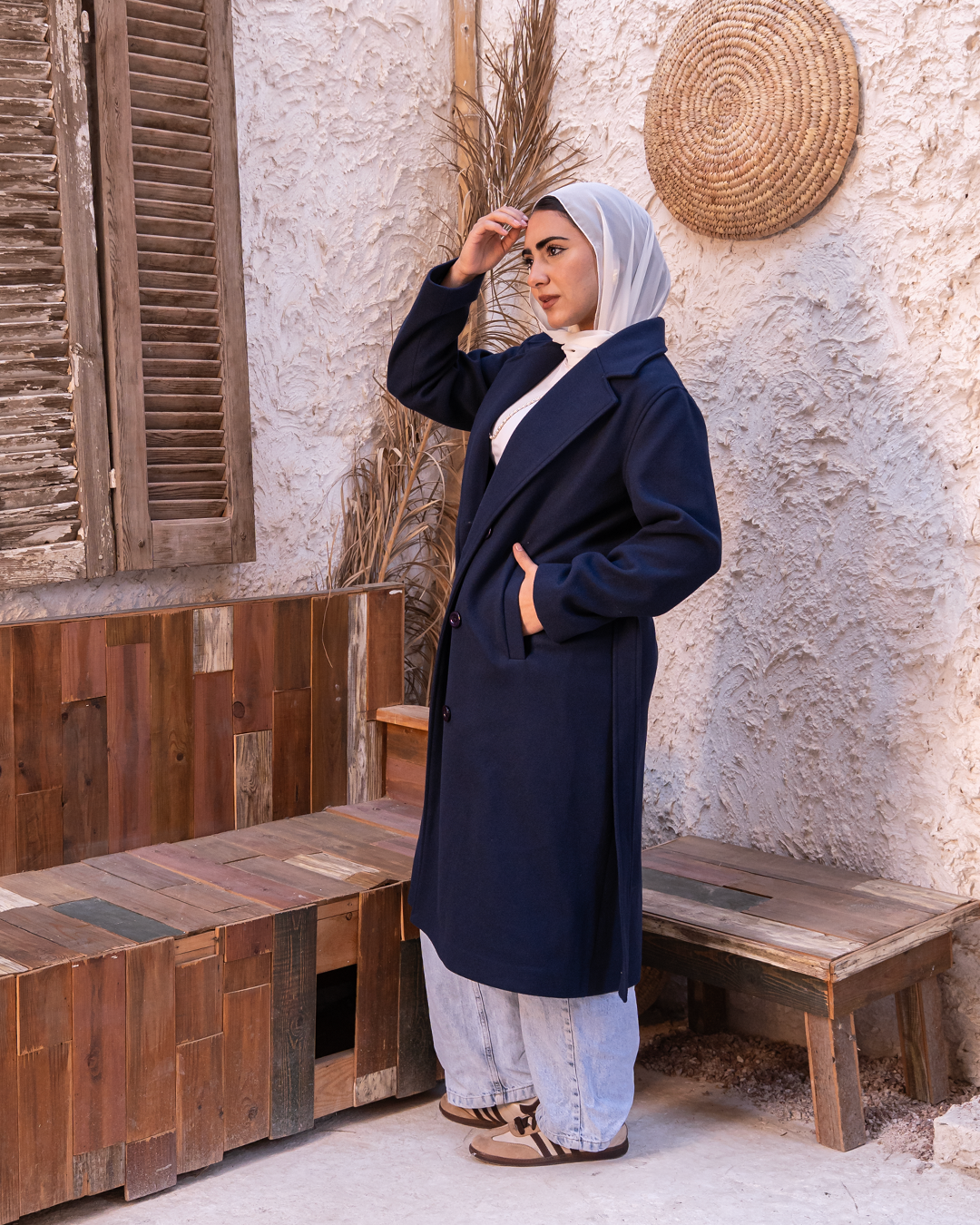 Royal blue Milano jacket by THT GIRL, stylish fashion outerwear with a fitted design and front zipper.