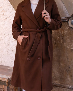 Brown Milano Jacket by THT GIRL, stylish fashion outerwear with a modern design, shown in the image.