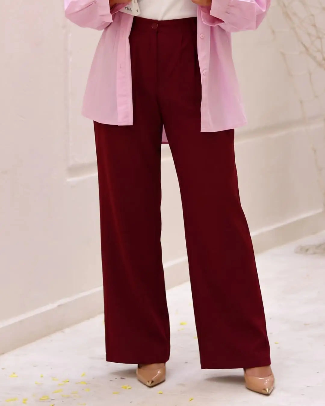 Loose pants Burgundy