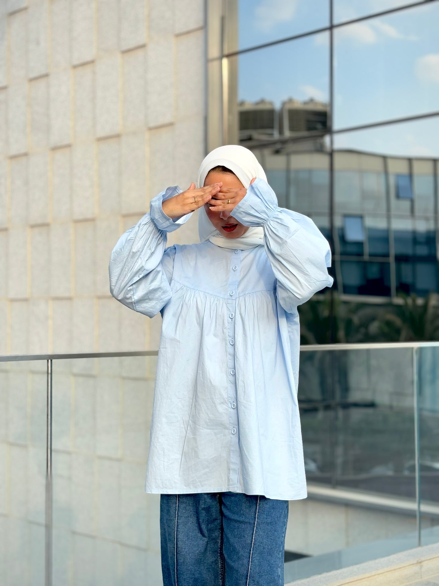 The Lady Blouse- Baby Blue