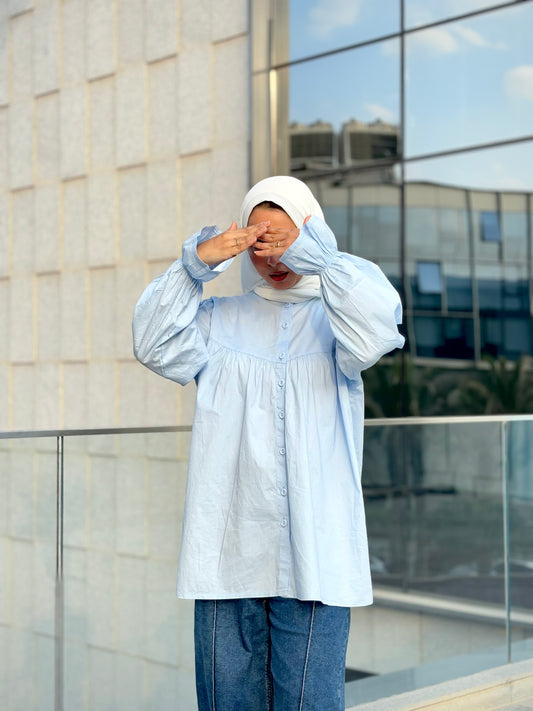 The Lady Blouse- Baby Blue