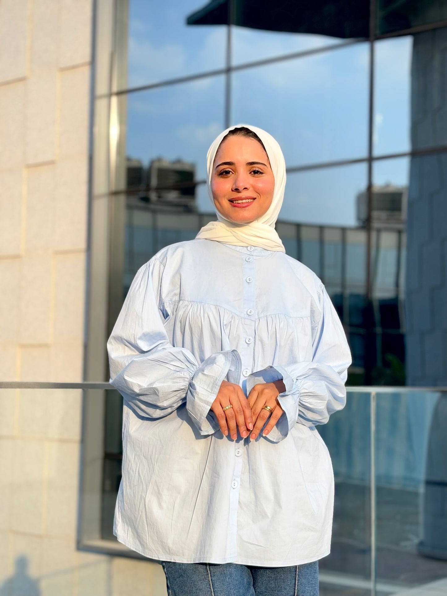 The Lady Blouse- Baby Blue