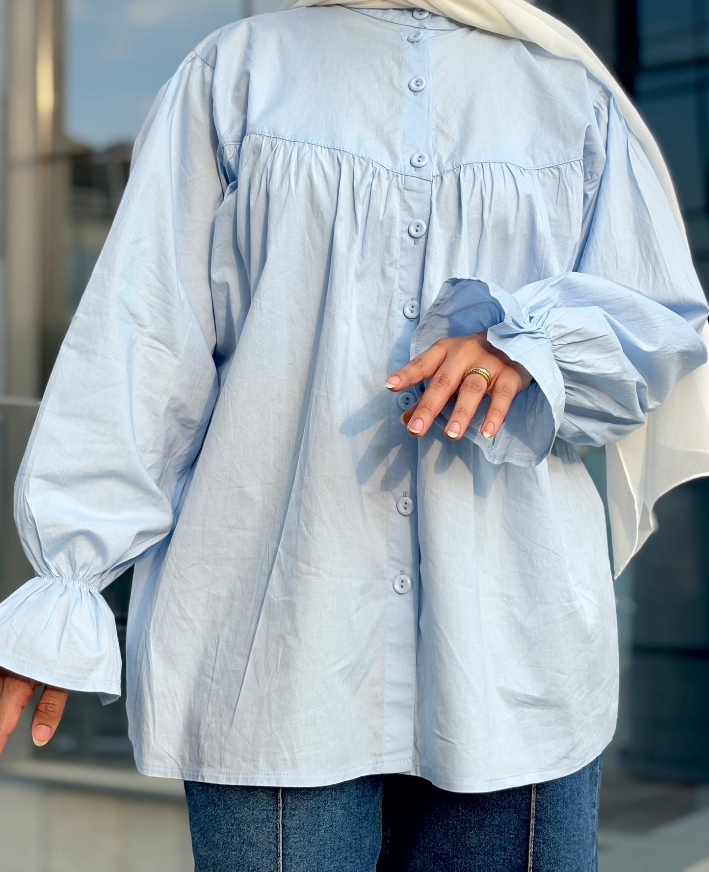 The Lady Blouse- Baby Blue