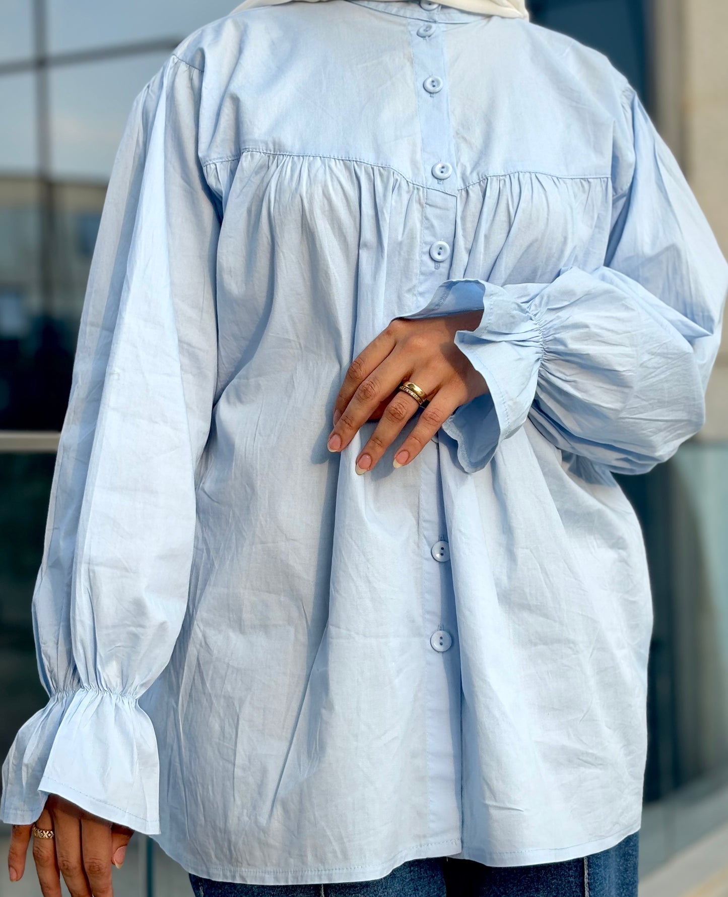The Lady Blouse- Baby Blue