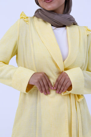 Yellow Roe Suit by THT GIRL, fashionable women's clothing with a stylish design, shown on a model.