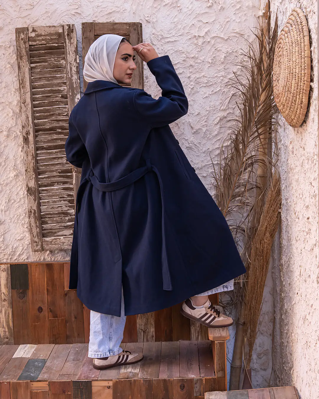 Royal blue Milano jacket by THT GIRL, stylish fashion outerwear with a fitted design and front zipper.