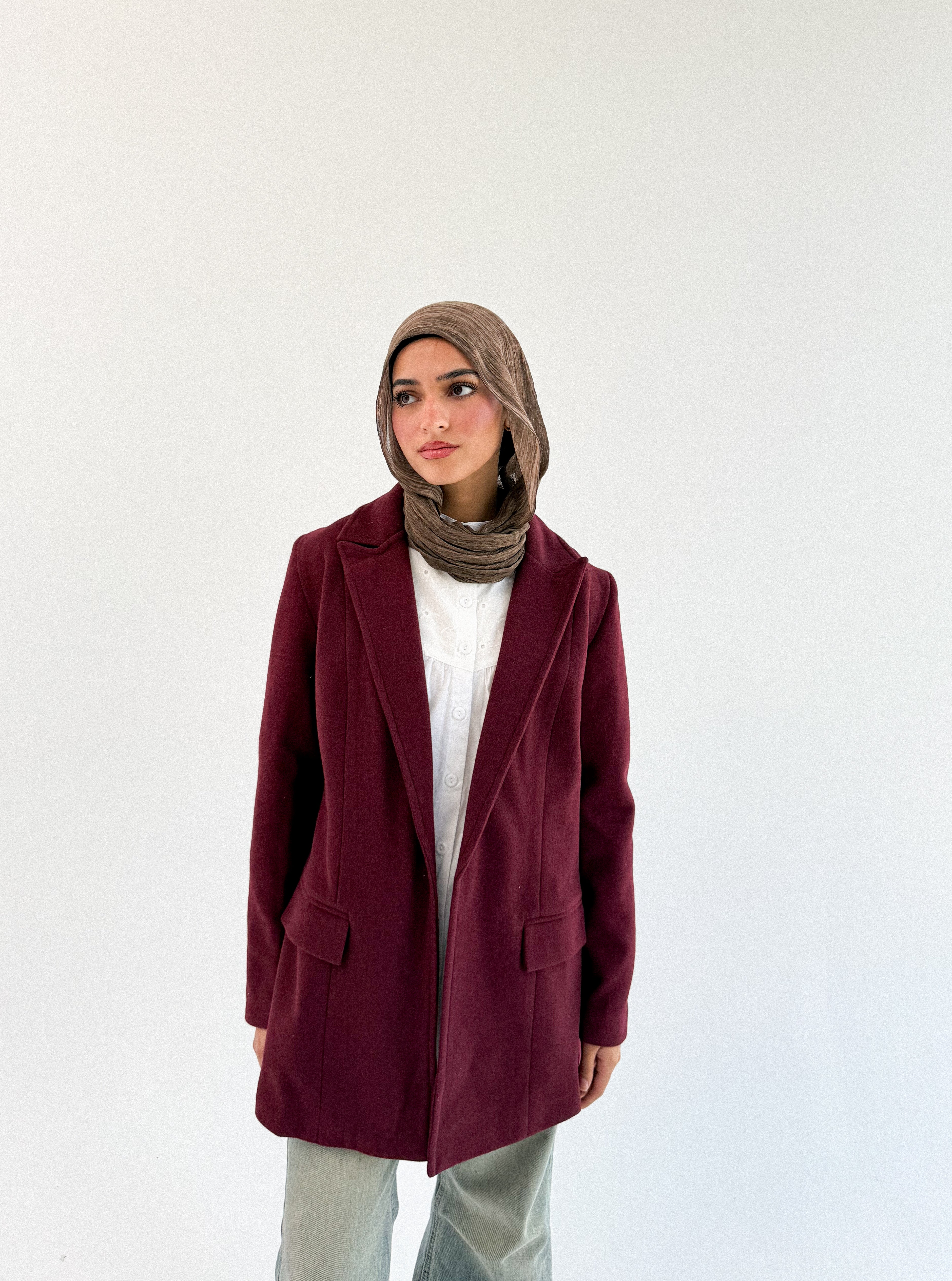 Wool jacket -Burgundy