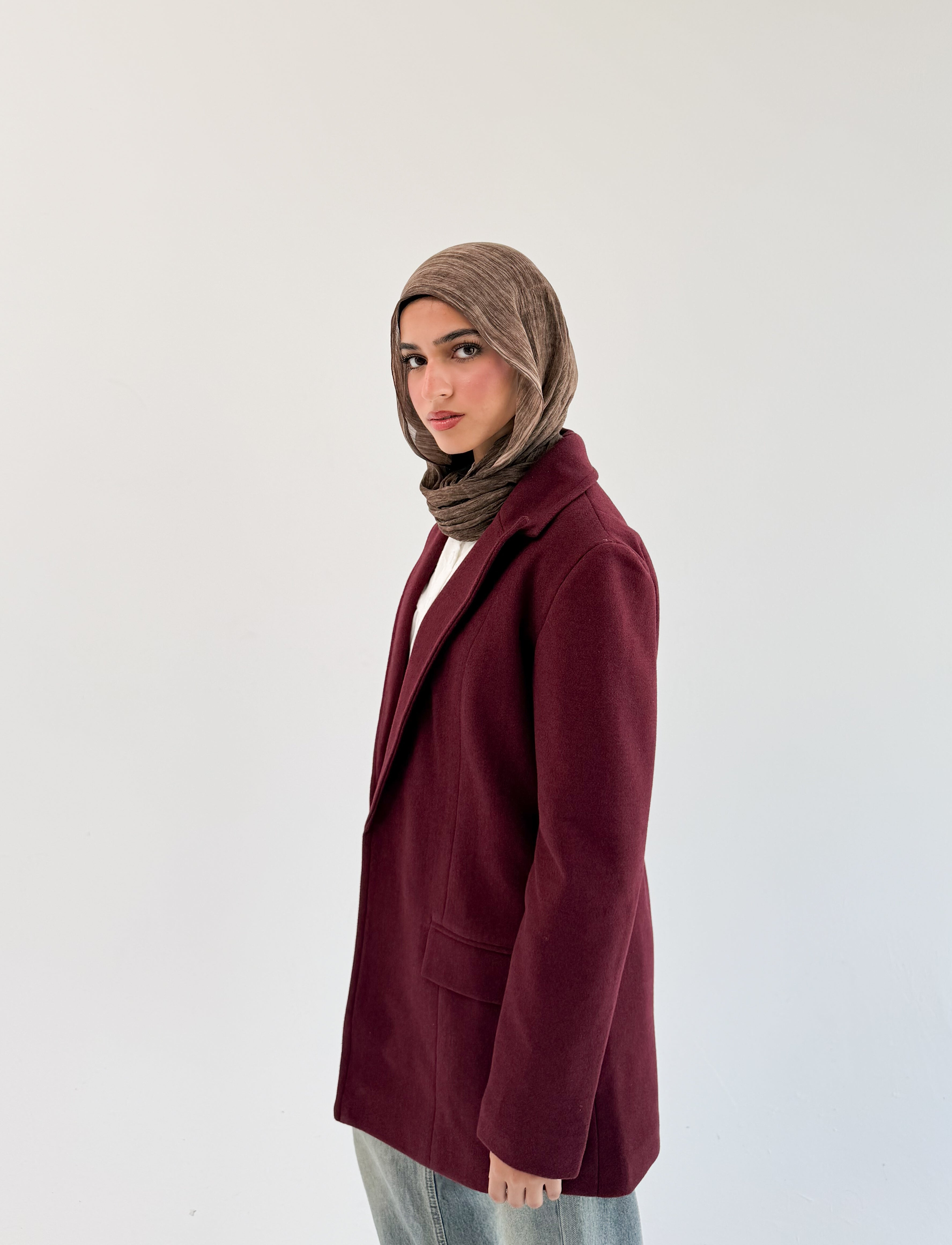 Wool jacket -Burgundy