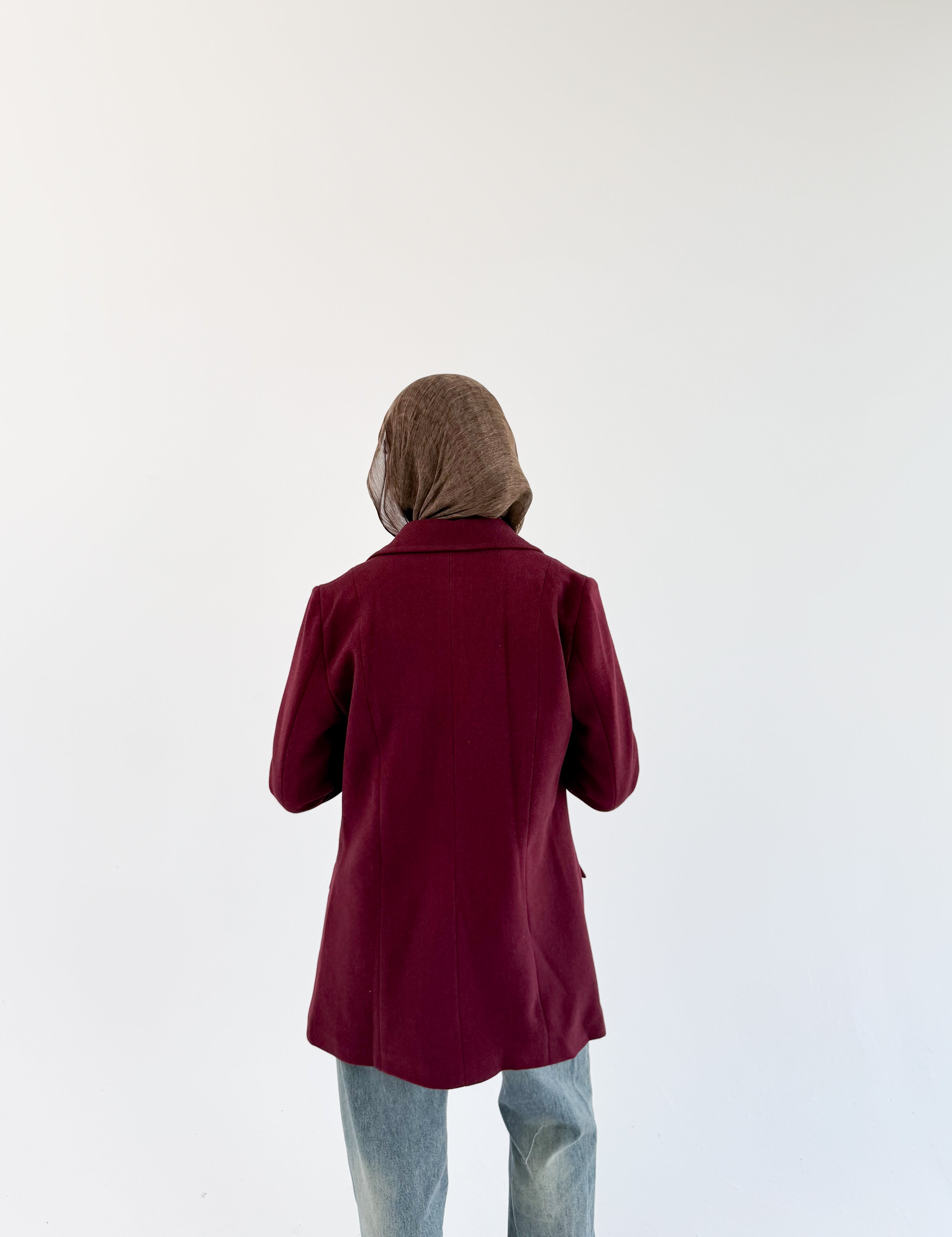 Wool jacket -Burgundy
