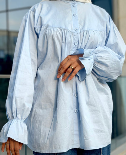 The Lady Blouse- Baby Blue
