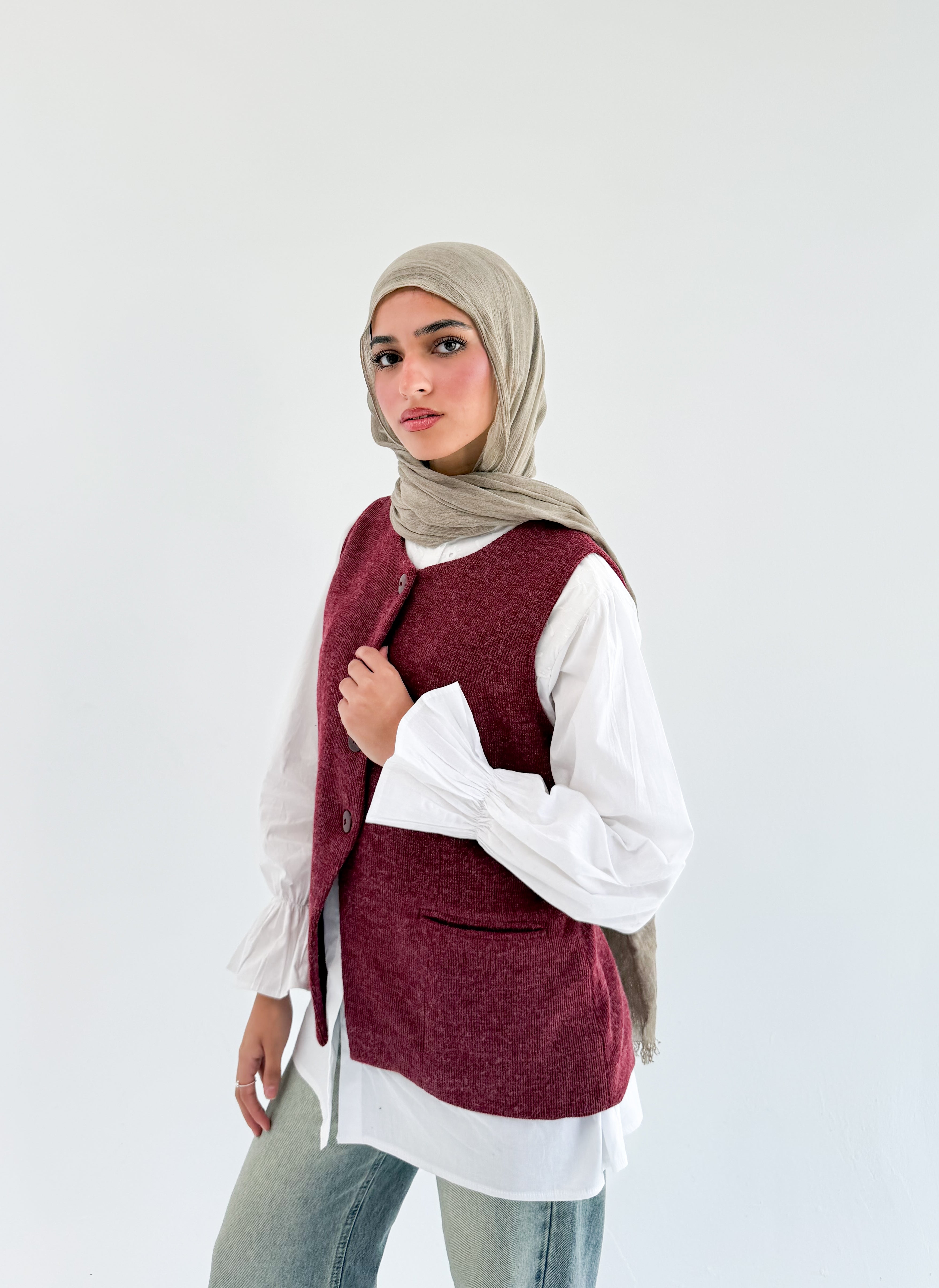 London Vest Burgundy