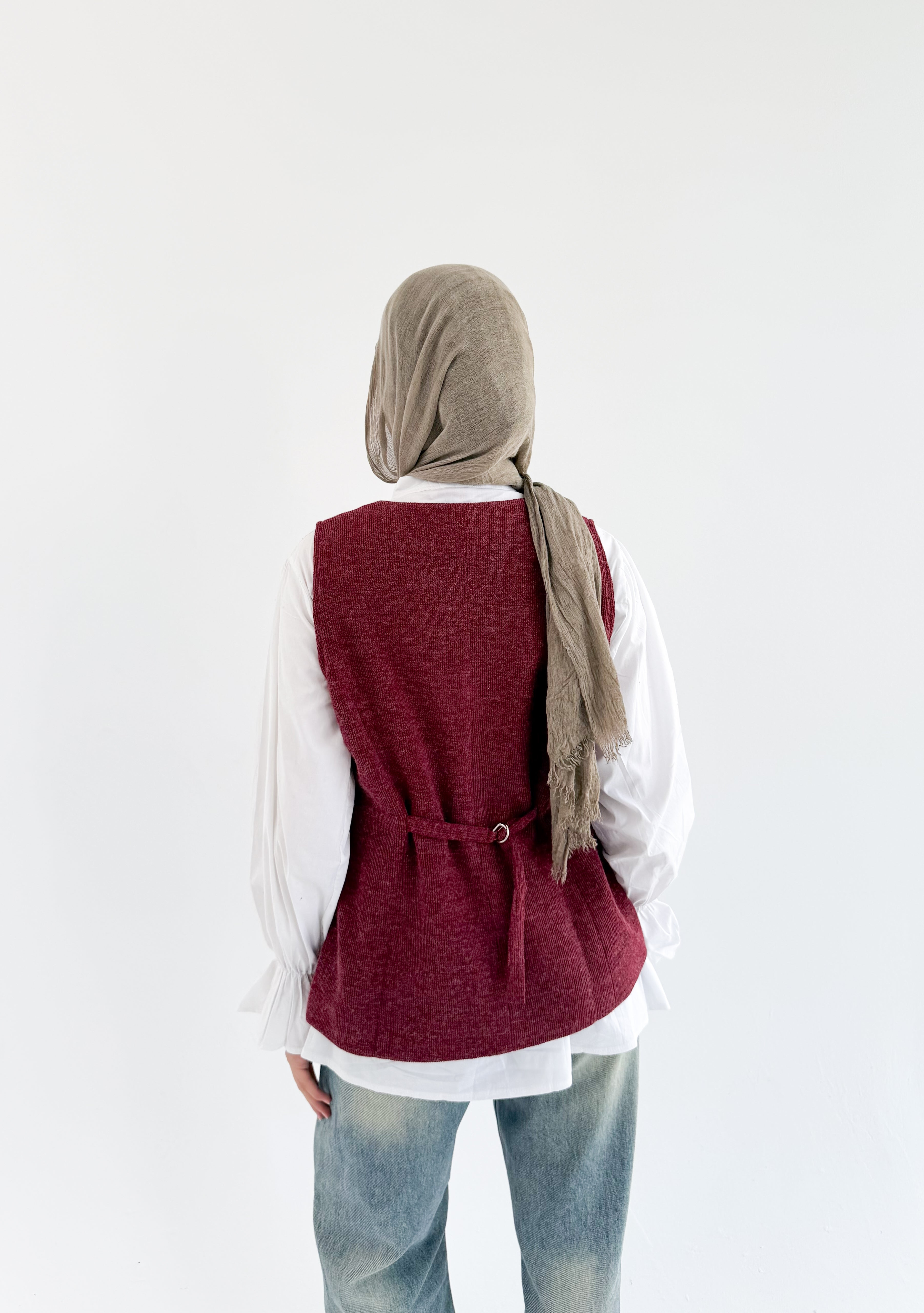 London Vest Burgundy