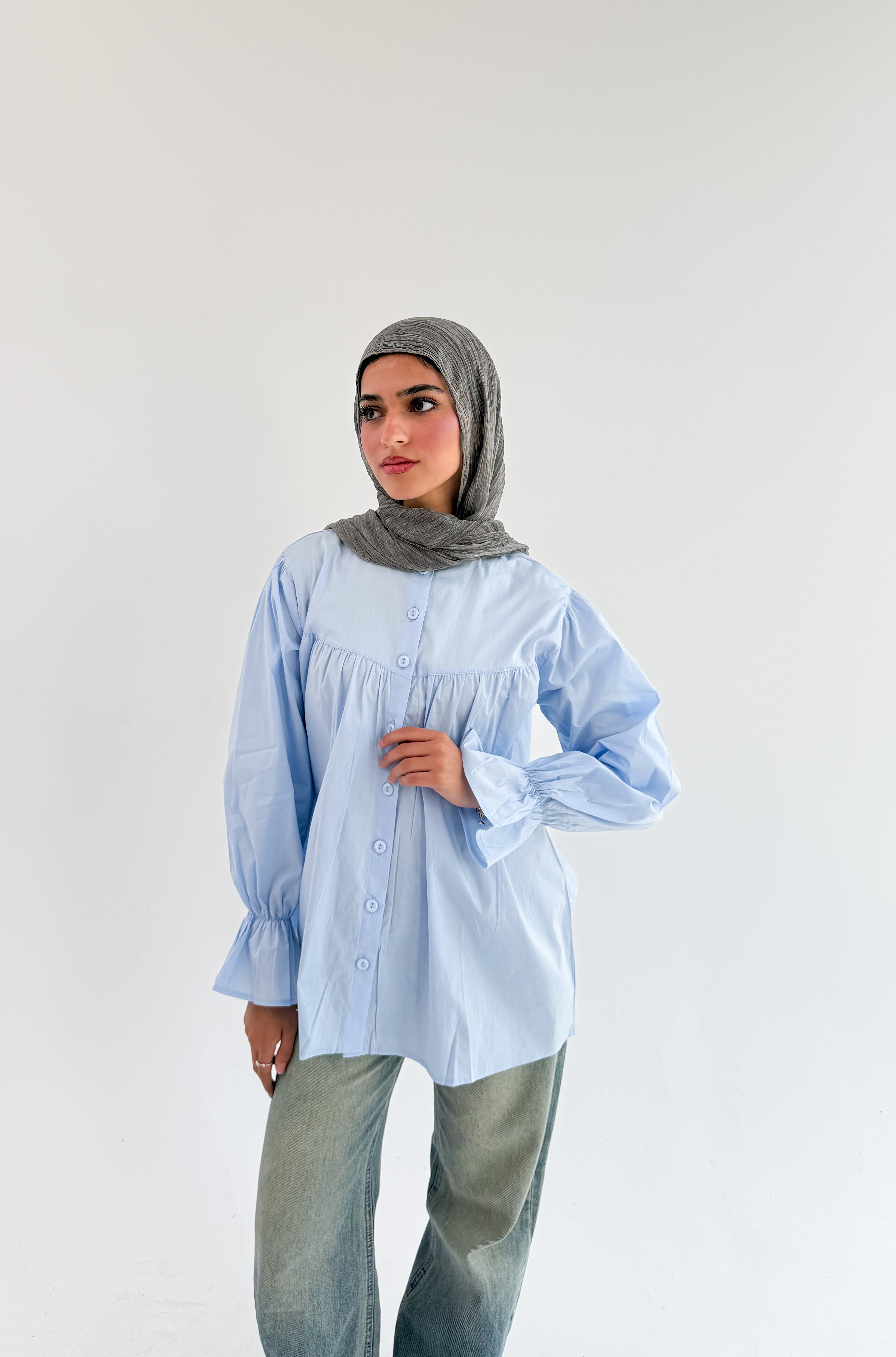 The Lady Blouse - Baby Blue