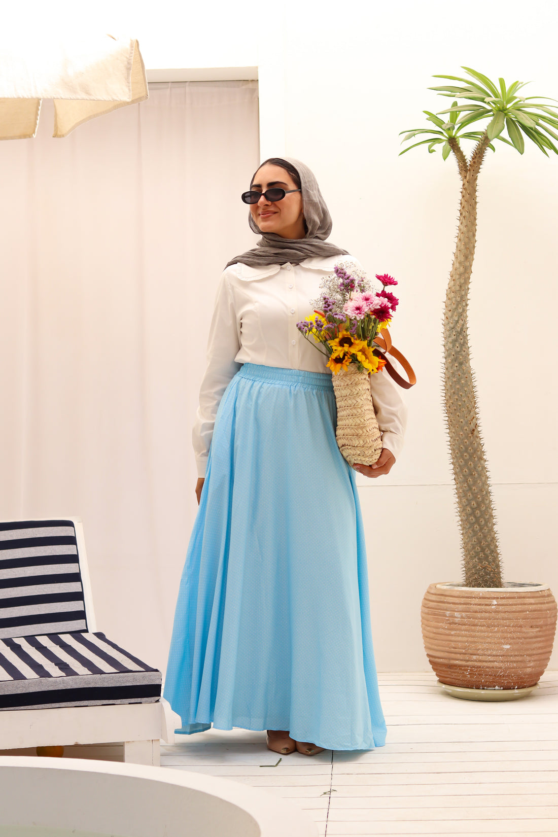 White Paris Blouse by THT GIRL featuring a lightweight summer design with delicate fabric and stylish details.