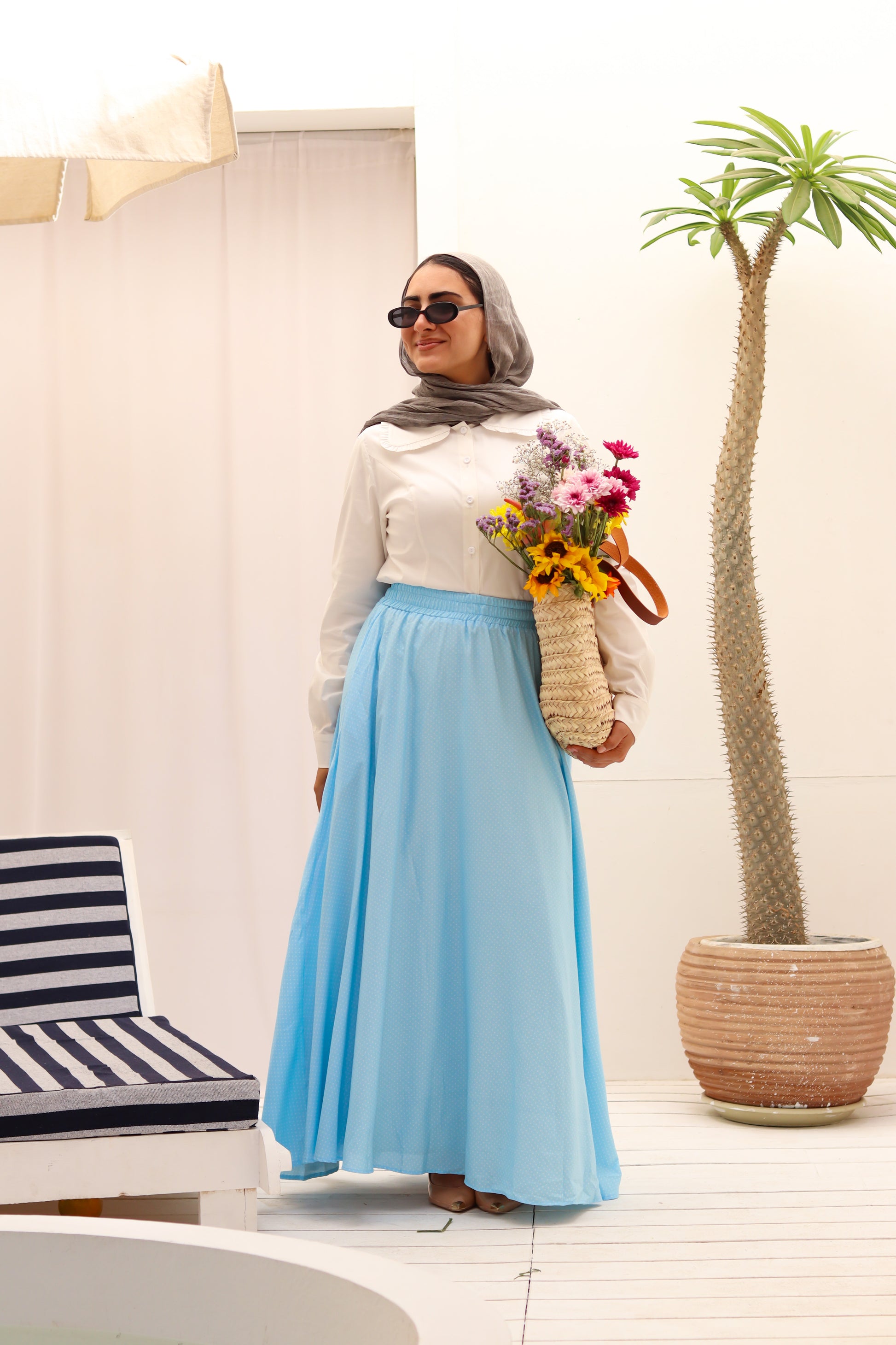 White Paris Blouse by THT GIRL featuring a lightweight summer design with delicate fabric and stylish details.
