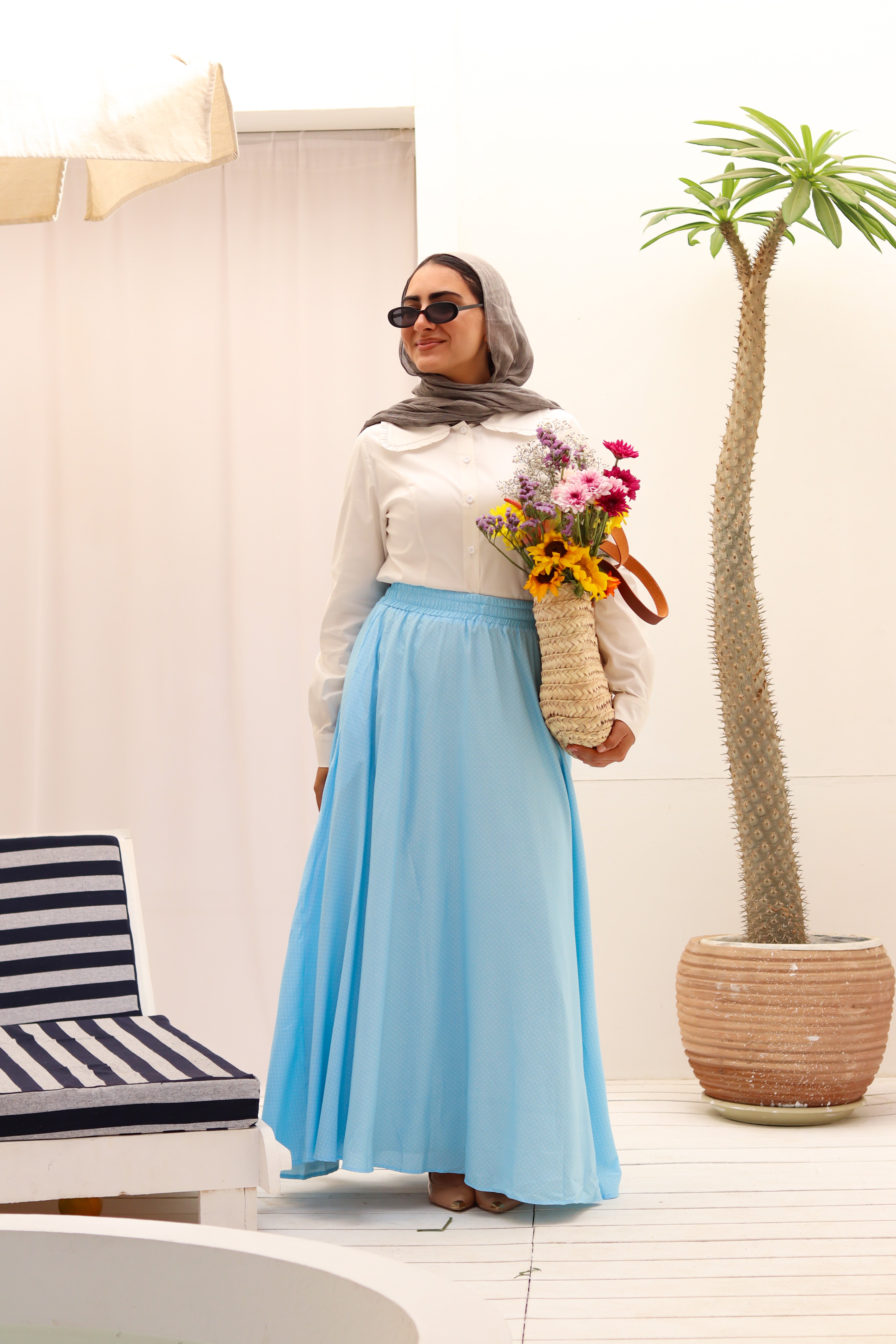 White Paris Blouse by THT GIRL featuring a lightweight summer design with delicate fabric and stylish details.