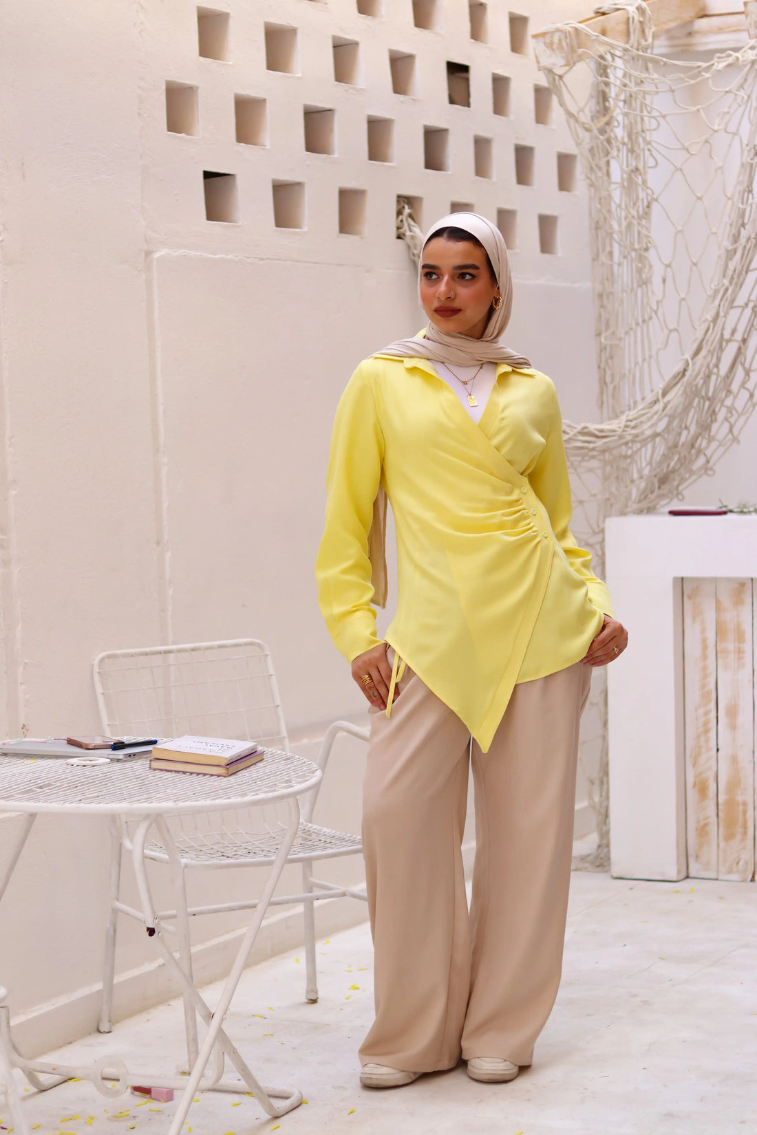 Yellow deer-themed shirt from THT GIRL featuring a playful animal graphic on soft fabric.