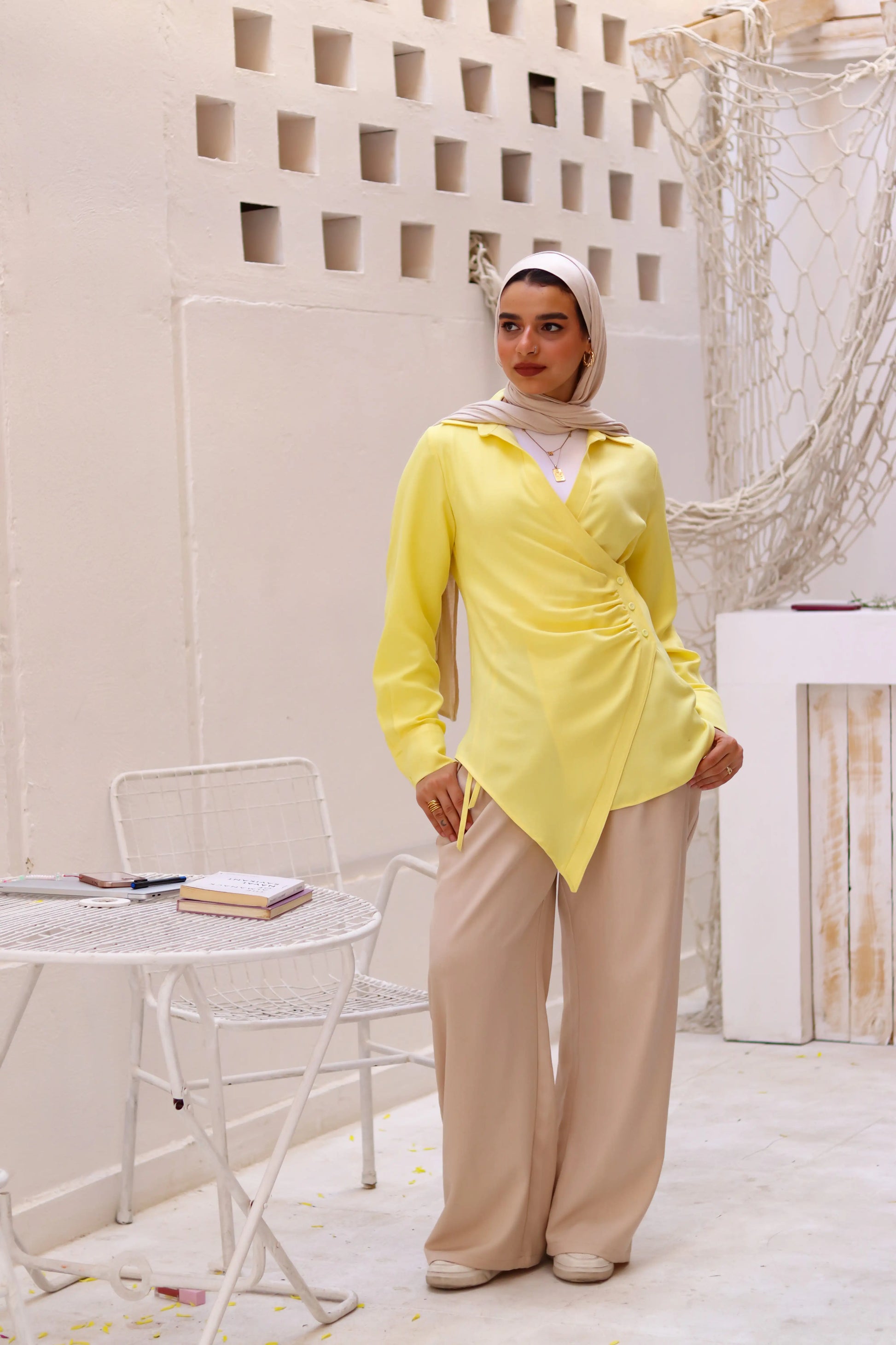Yellow deer-themed shirt from THT GIRL featuring a playful animal graphic on soft fabric.